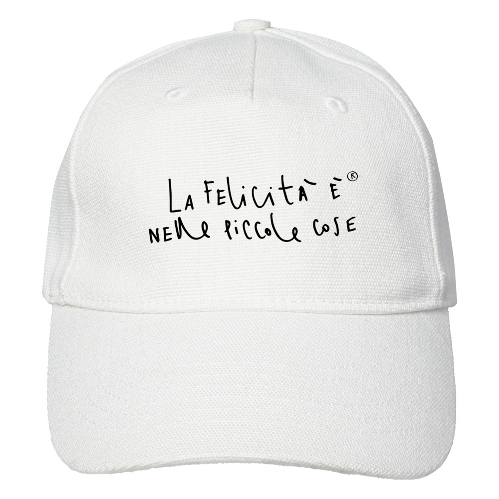 Cap Baseball Bianco - Felicità