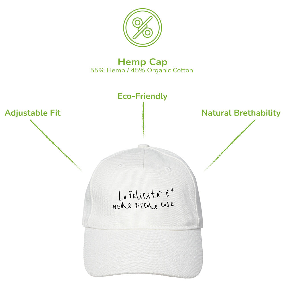 Cap Baseball Bianco - Felicità