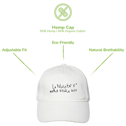 Cap Baseball Bianco - Felicità